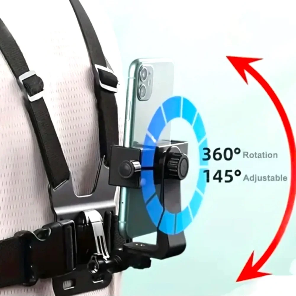 Performance Chest Mount•Handsfree Vid Recording for Listing wSmartphone Mount